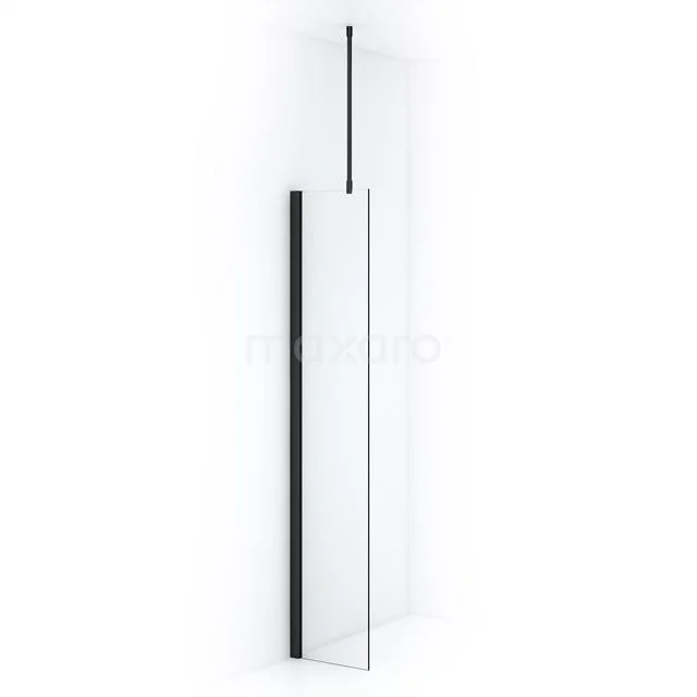 Diamond Inloopdouche | 30 cm Zwart chroom Helder glas Vaste wand IDA03710BCN