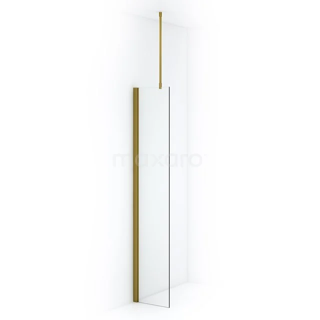 Diamond Inloopdouche | 30 cm Goud Helder glas Vaste wand IDA03710GGN