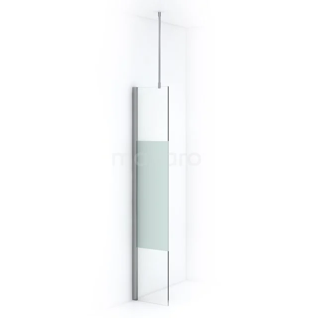 Diamond Inloopdouche | 30 cm Chroom Helder met matte strook Vaste wand IDA03713C