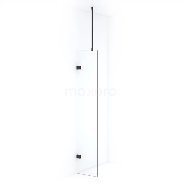 Diamond Inloopdouche | 30 cm Zwart chroom Helder glas Vaste wand IDA03720BC