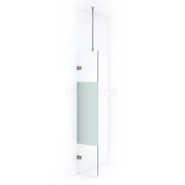 Diamond Inloopdouche | 30 cm Rvs Helder met matte strook Vaste wand IDA03723BR