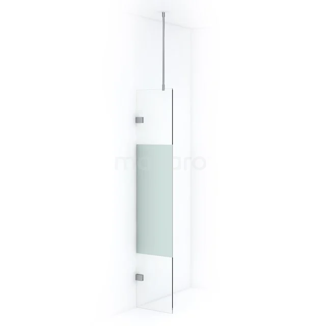 Diamond Inloopdouche | 30 cm Chroom Helder met matte strook Vaste wand IDA03723C