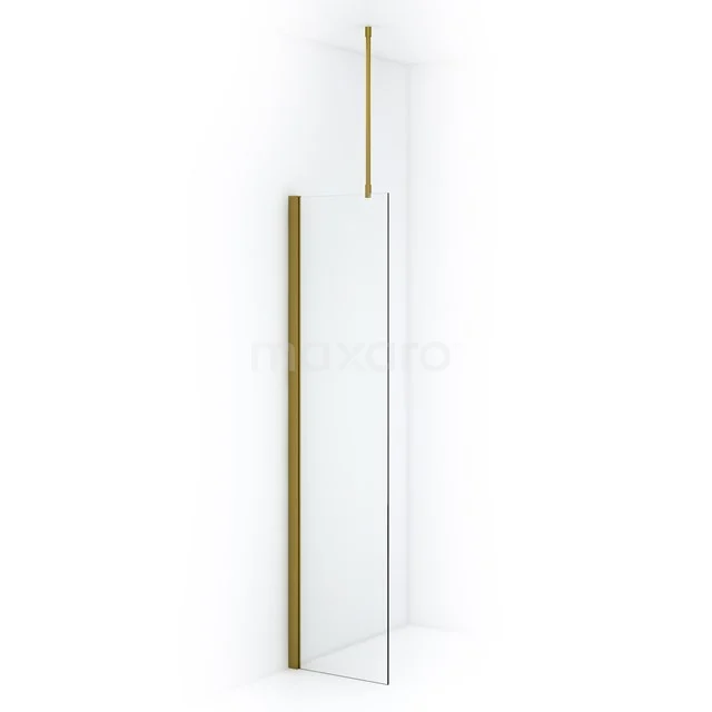 Glass shower screen with gold frame, minimalist design, ideal for a modern bathroomRenova series.
