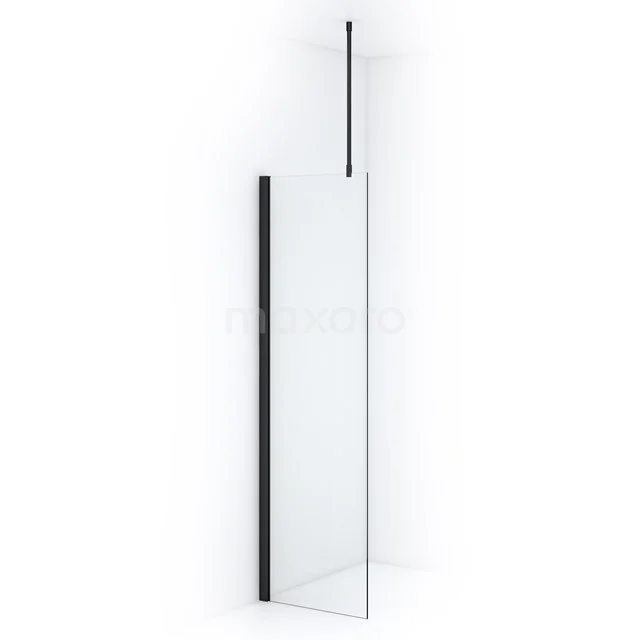 Diamond Inloopdouche | 60 cm Zwart chroom Helder glas Vaste wand IDA06710BCN