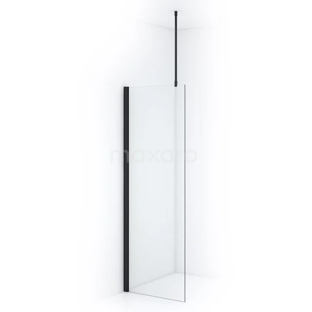 Diamond Inloopdouche | 70 cm Zwart chroom Helder glas Vaste wand IDA07710BCN