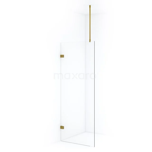 Diamond Inloopdouche | 80 cm Goud Helder glas Vaste wand IDA08720GG