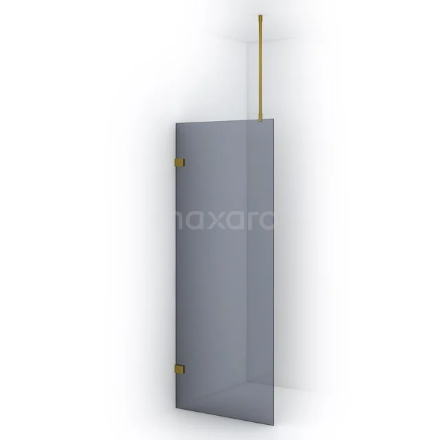 Diamond Inloopdouche | 80 cm Goud Rookglas Vaste wand IDA08721GG