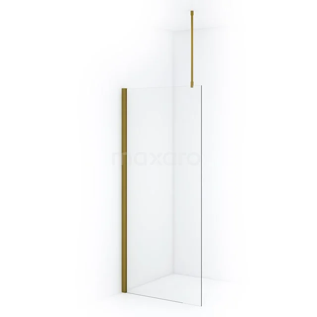 Diamond Inloopdouche | 90 cm Goud Helder glas Vaste wand IDA09710GGN