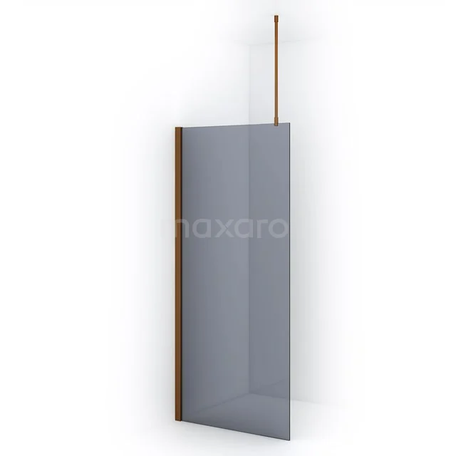 Diamond Inloopdouche | 90 cm Koper Rookglas Vaste wand IDA09711KP