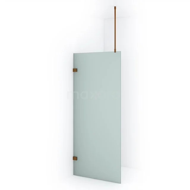 Diamond Inloopdouche | 90 cm Koper Matglas Vaste wand IDA09727KP