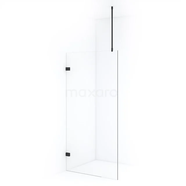 Diamond Inloopdouche | 100 cm Zwart chroom Helder glas Vaste wand IDA10720BC