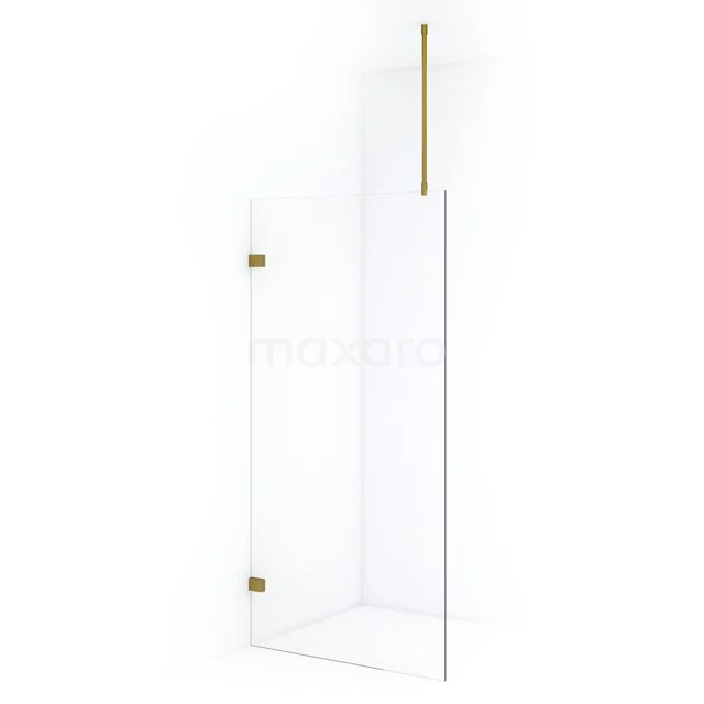 Diamond Inloopdouche | 100 cm Goud Helder glas Vaste wand IDA10720GG