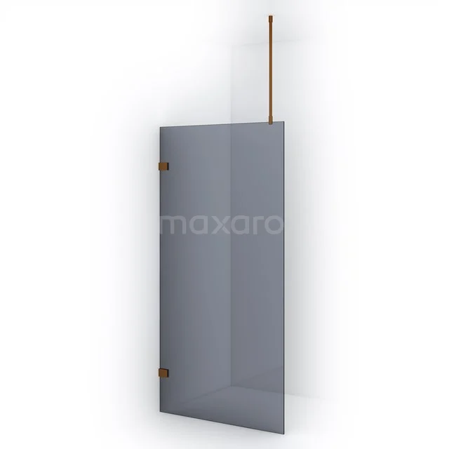 Diamond Inloopdouche | 100 cm Koper Rookglas Vaste wand IDA10721KP