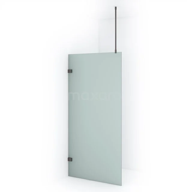 Diamond Inloopdouche | 100 cm Zwart metaal Matglas Vaste wand IDA10727ZM