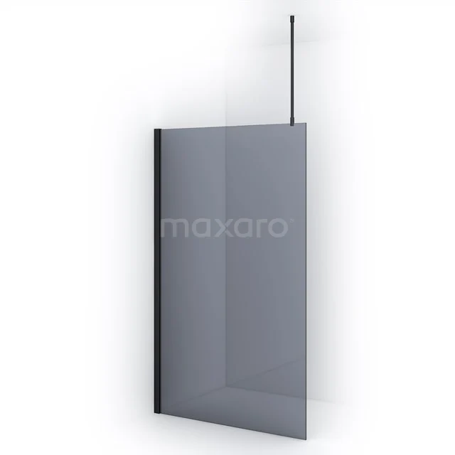 Diamond Inloopdouche | 120 cm Zwart chroom Rookglas Vaste wand IDA12711BCN