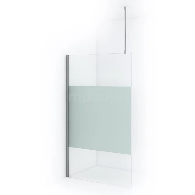 Diamond Inloopdouche | 110 cm Chroom Helder met matte strook Vaste wand IDA11713C