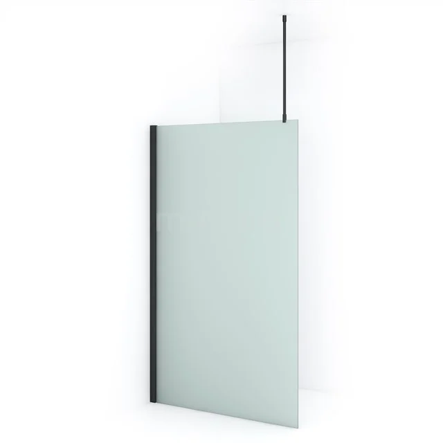 Diamond Inloopdouche | 120 cm Zwart chroom Matglas Vaste wand IDA12717BCN