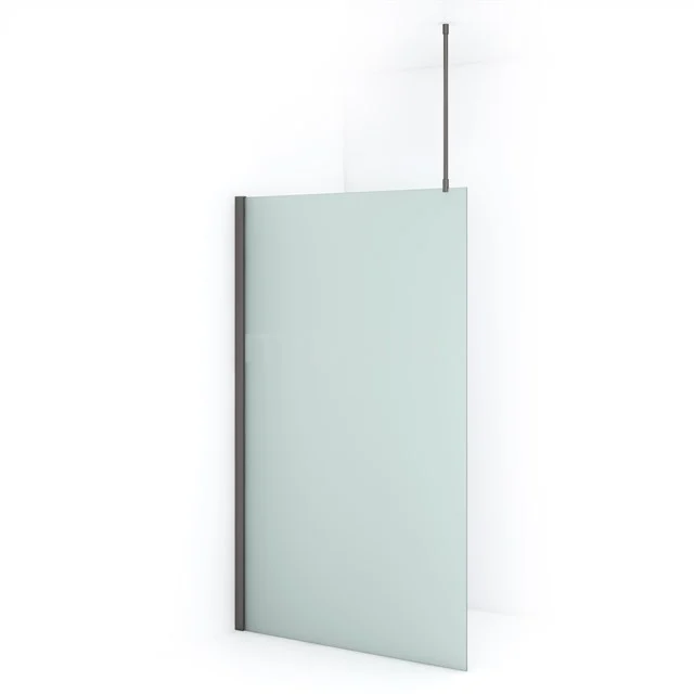 Diamond Inloopdouche | 120 cm Zwart metaal Matglas Vaste wand IDA12717ZMN