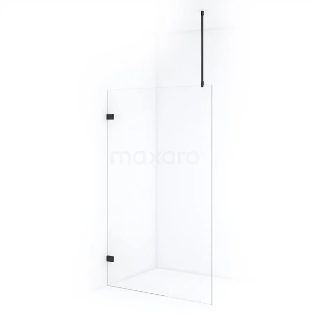 Diamond Inloopdouche | 110 cm Zwart chroom Helder glas Vaste wand IDA11720BC