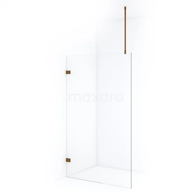 Diamond Inloopdouche | 110 cm Koper Helder glas Vaste wand IDA11720KP