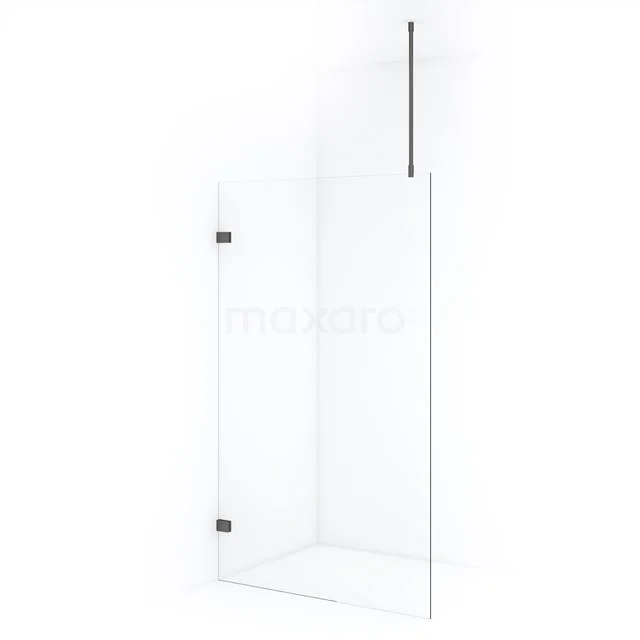 Diamond Inloopdouche | 110 cm Zwart metaal Helder glas Vaste wand IDA11720ZM