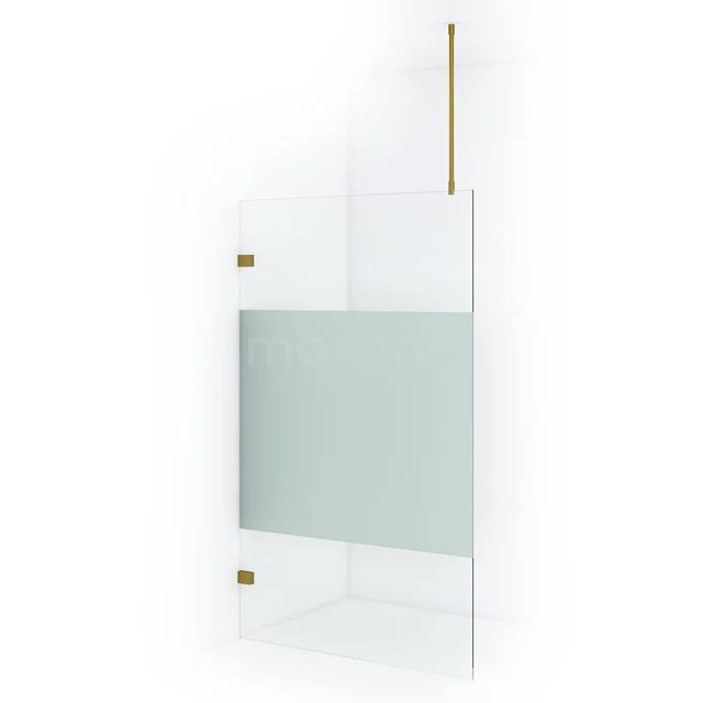 Diamond Inloopdouche | 110 cm Goud Helder met matte strook Vaste wand IDA11723GG