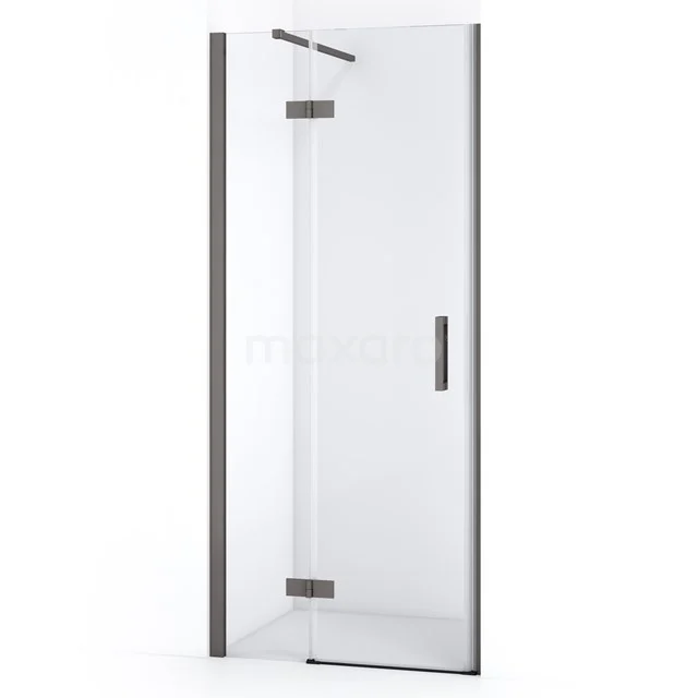 Diamond Shower door | 80 cm Black metal Clear glass Pivot door DDB21351110ZMN