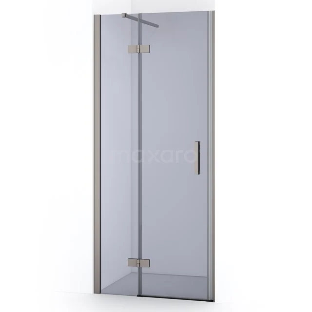 Diamond Shower door | 80 cm Stainless steel Smoke glass Pivot door DDB21351111BR