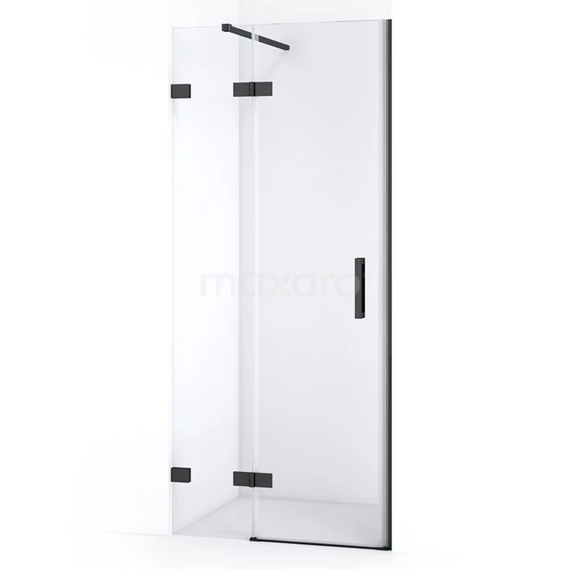 Diamond Shower door | 80 cm Black chrome Clear glass Pivot door DDB21351120BC