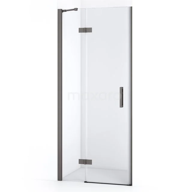 Diamond Shower door | 80 cm Black metal Clear glass Pivot door DDB21351210ZMN