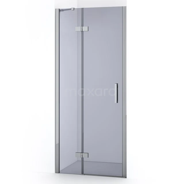 Diamond Duschtür | 80 cm Chrom Rauchglas Drehtür DDB21351211C Klarer Glas-Duschtür mit Metallrahmen, ausgestattet mit Haltegriff, ideal für luxuriöse Badezimmerinstallationen.