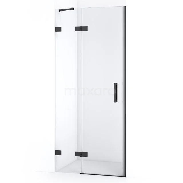 Diamond Shower door | 80 cm Black chrome Clear glass Pivot door DDB21351220BC