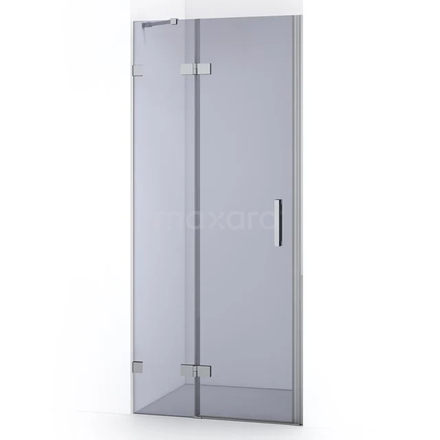 Strakke Glastür mit Schiebemechanismus, minimalistisches Design, ideal für moderne Bäder.