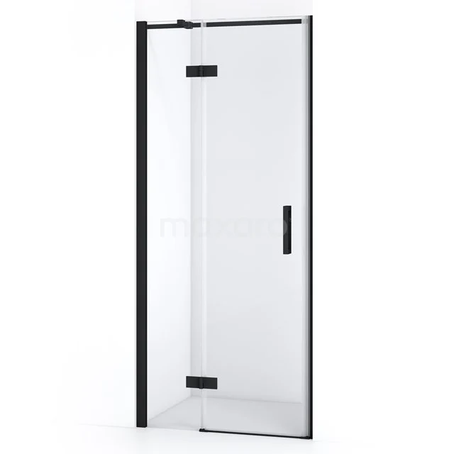 Diamond Shower door | 80 cm Matte black Clear glass Pivot door DDB21351310MB