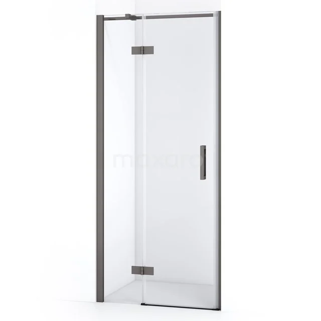 Diamond Shower door | 80 cm Black metal Clear glass Pivot door DDB21351310ZMN