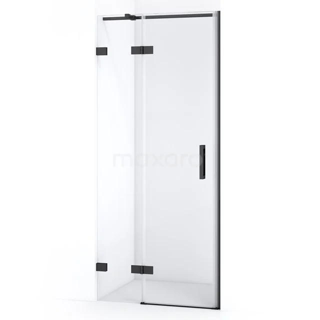 Diamond Shower door | 80 cm Black chrome Clear glass Pivot door DDB21351320BC