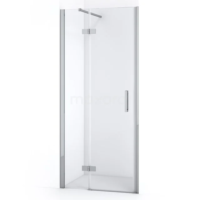 Glas Duschkabine mit Chromprofil, Eckeinstieg und schlankem Design, perfekt für eine moderne Badezimmer Einrichtung.