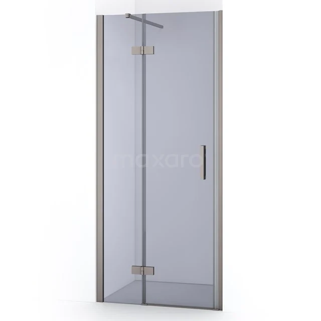 Diamond Shower door | 80 cm Stainless steel Smoke glass Pivot door DDB21352111BR