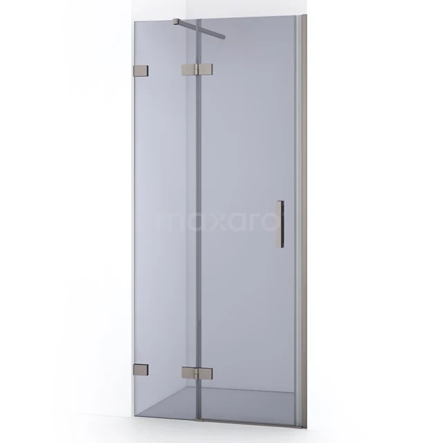 Diamond Shower door | 80 cm Stainless steel Smoke glass Pivot door DDB21352121BR