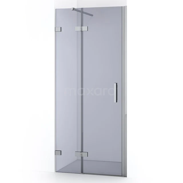 Diamond Shower door | 80 cm Chrome Smoke glass Pivot door DDB21352121C