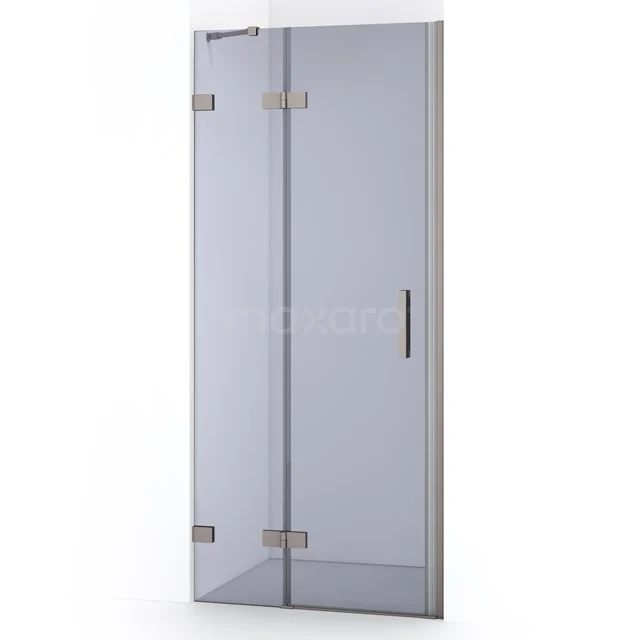 Diamond Shower door | 80 cm Stainless steel Smoke glass Pivot door DDB21352221BR