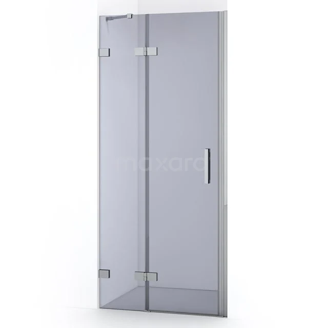 Glas Duschtür mit Scharnieren, Klarglas, straffe Verarbeitung, ideal für eine moderne Badezimmergestaltung.