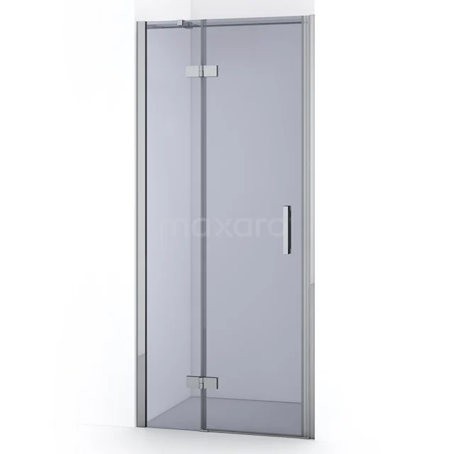 Diamond Duschtür | 80 cm Chrom Rauchglas Drehtür DDB21352311C Glas Duschtür mit Scharnieren, klarem Sicherheitsglas und schlankem silberfarbenem Rahmen; ideal für moderne Bäder.