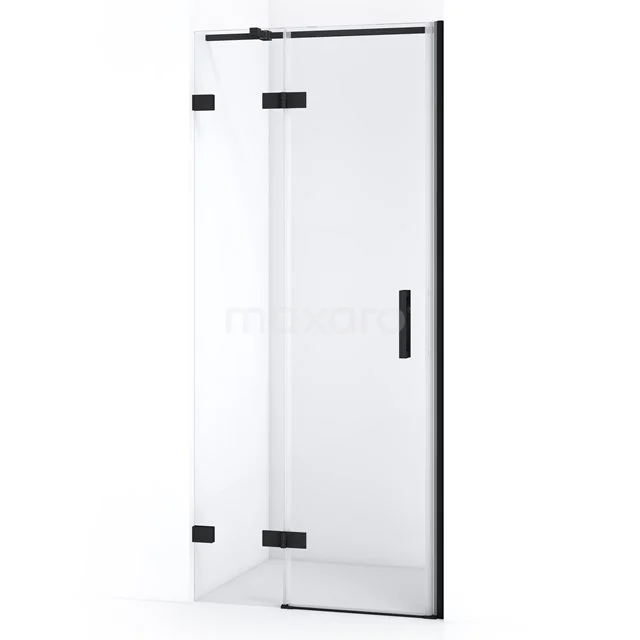 Diamond Shower door | 80 cm Matte black Clear glass Pivot door DDB21352320MB
