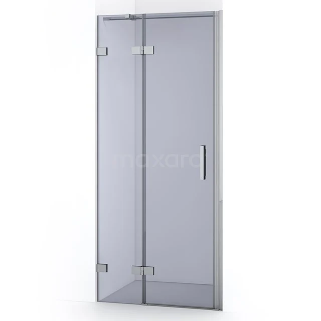 Diamond Shower door | 80 cm Chrome Smoke glass Pivot door DDB21352321C