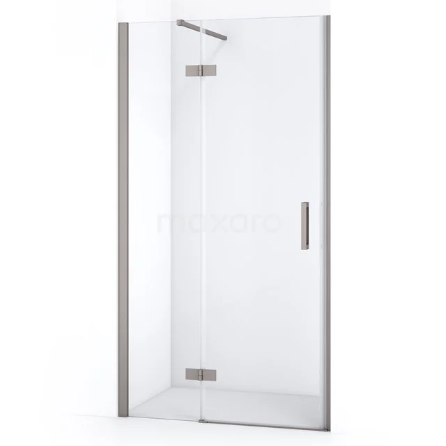 Duschtür Diamond 100cm Klares Sicherheitsglas Gebürsteter Edelstahl DDB21461110BR Glasene Duschtür mit mattem Silberfinish, Drehmechanismus und schlankem Design, perfekt für moderne Bäder.