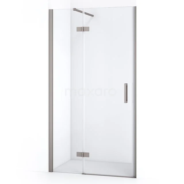 Duschtür Diamond 90cm aus klarem Sicherheitsglas Gebürsteter Edelstahl DDB21361110BR Glasene Duschtür mit mattem Silberfinish, Drehmechanismus und schlankem Design, perfekt für moderne Bäder.