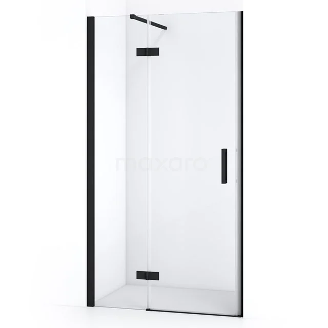 Diamond Shower door | 90 cm Matte black Clear glass Pivot door DDB21361110MB