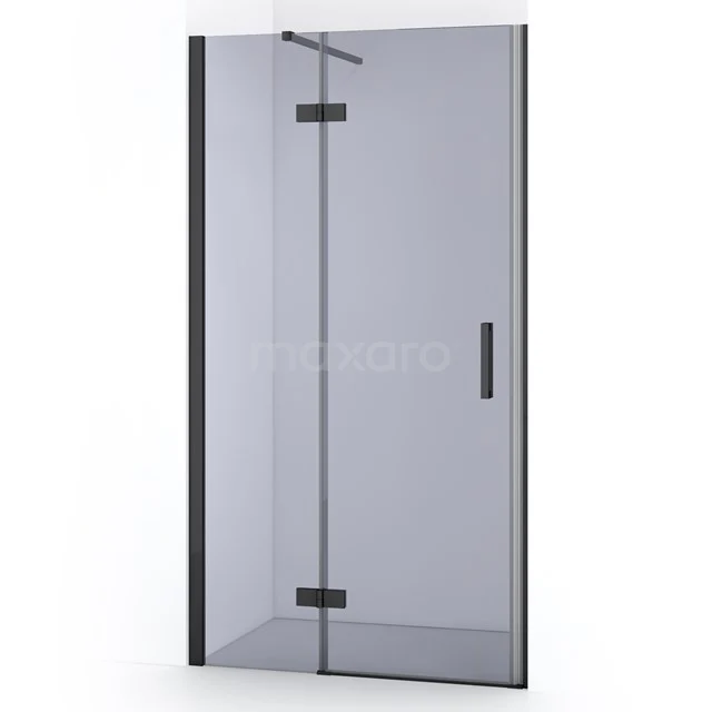 Diamond Shower door | 90 cm Black chrome Smoke glass Pivot door DDB21361111BCN