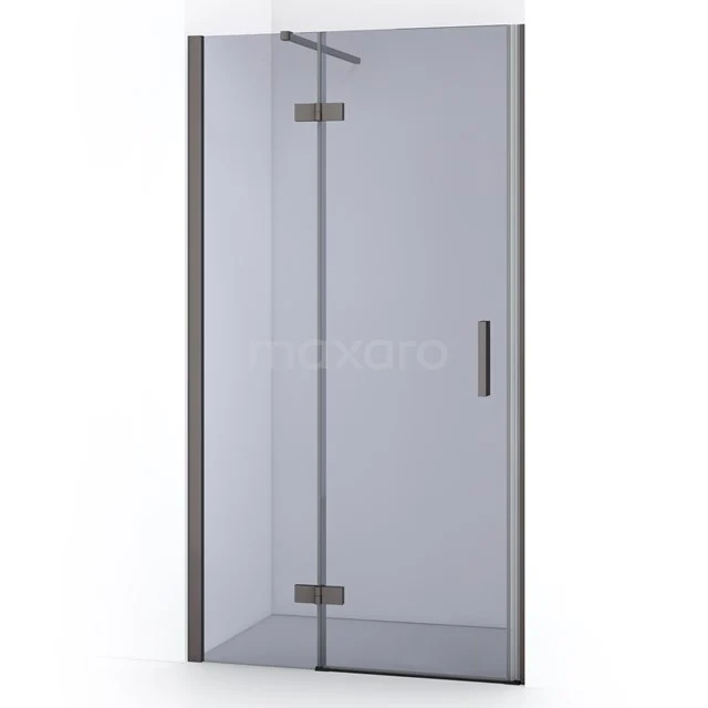 Diamond Shower door | 100 cm Black metal Smoke glass Pivot door DDB21461111ZMN